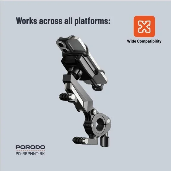 Porodo Shock-Absorption Bicycle Mount - Black
